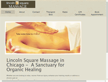 Tablet Screenshot of lincolnsquaremassage.com